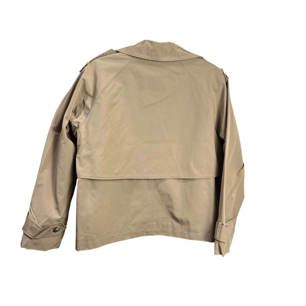 NWT Abercrombie and Fitch Relaxed Short Trench Coat In Caramel Size S - Picture 5 of 9